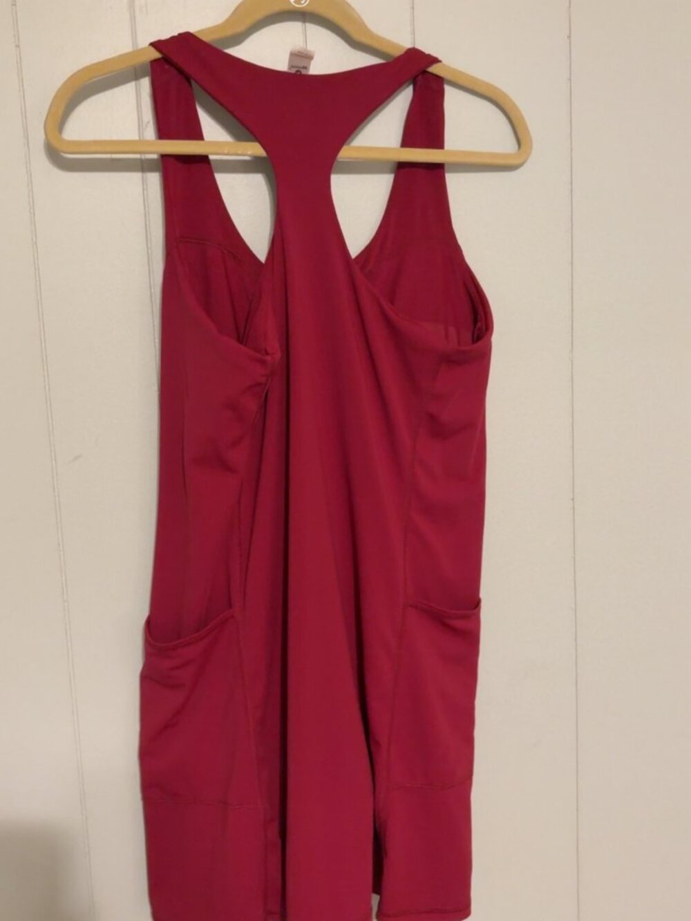 90 Degrees by Reflex Burgundy Athletic Dress XL - Racerback Side Pockets
